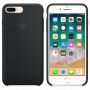 Originálny silikónový kryt pre Apple iPhone 8 Plus/7 Plus – čierny