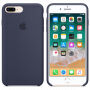 Originálny silikónový kryt pre Apple iPhone 8 Plus/7 Plus – polnočne modrý