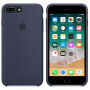 Originálny silikónový kryt pre Apple iPhone 8 Plus/7 Plus – polnočne modrý