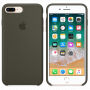 Originálne kožené puzdro pre Apple iPhone 8 Plus/7 Plus – tmavoolivové