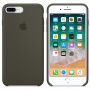 Originálne kožené puzdro pre Apple iPhone 8 Plus/7 Plus – tmavoolivové