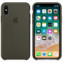 Originálne Apple kožené puzdro pre iPhone X / XS – tmavoolivové