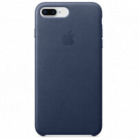 Originálne kožené puzdro pre Apple iPhone 8 Plus/7 Plus – polnočne modré