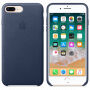 Originálne kožené puzdro pre Apple iPhone 8 Plus/7 Plus – polnočne modré