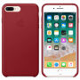 Originálne kožené puzdro pre Apple iPhone 8 Plus/7 Plus – červené