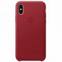 Originálne kožené puzdro pre Apple iPhone XS / iPhone X – červené