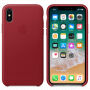 Originálne kožené puzdro pre Apple iPhone XS / iPhone X – červené