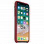 Originálne kožené puzdro pre Apple iPhone XS / iPhone X – červené