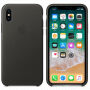 Originálne Apple kožené puzdro pre iPhone X / XS – uhľovo sivé