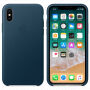Originálne kožené puzdro pre Apple iPhone XS / iPhone X – vesmírne modré
