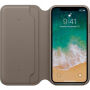 Originálne kožené puzdro Folio pre Apple iPhone XS / iPhone X – dymové