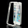 Puzdro / kryt bumper pre Apple iPhone 5 / 5S / SE (2016) - biely / priehľadný