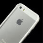 Puzdro / kryt bumper pre Apple iPhone 5 / 5S / SE (2016) - biely / priehľadný