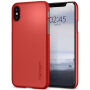 Spigen ultratenký odolný kryt pre Apple iPhone XS / iPhone X – červený
