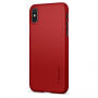 Spigen ultratenký odolný kryt pre Apple iPhone XS / iPhone X – červený