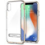 Spigen ochranný kryt s magnetickým stojančekom pre Apple iPhone XS / iPhone X – zlatý