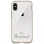 Spigen ochranný kryt s magnetickým stojančekom pre Apple iPhone XS / iPhone X – zlatý