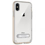 Spigen ochranný kryt s magnetickým stojančekom pre Apple iPhone XS / iPhone X – zlatý