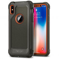 Spigen Armor veľmi odolný ochranný kryt so zosilnenými rohmi pre Apple iPhone XS / iPhone X – zelený
