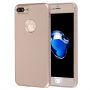 Plastový obal na iPhone 8 Plus/7 Plus s 360° ochranou – chráni prednú aj zadnú stranu – zlatý