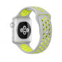 Silikónový remienok pre Apple Watch 42mm / 41mm / 40mm / 38mm - sivo-žltý