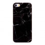 Ochranný plastový kryt pre iPhone 5 / 5S / SE (2016) – čierny mramor