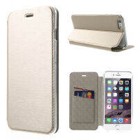 Otváracie / flip kožené puzdro pre Apple iPhone 6 / 6S - champagne