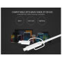 MCDODO USB kábel s lightning/micro USB/USB-C konektormi pre Apple iPhone – 1 m – biely