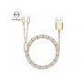 MCDODO USB kábel s dvoma lightning konektormi pre Apple iPhone – 1 m – zlatý