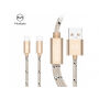 MCDODO USB kábel s dvoma lightning konektormi pre Apple iPhone – 1 m – zlatý