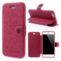 MEILAITE kožené puzdro s&nbsp;magnetickou klipsou pre Apple iPhone 6 / 6S - rose