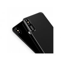MCDODO ochranný kryt s hliníkovou vrstvou na ochranu fotoaparátu pre Apple iPhone XS / iPhone X – čierny