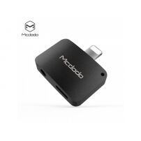 MCDODO redukcia s lightning a jack 3,5 konektorom pre Apple iPhone – čierna