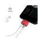 MCDODO redukcia s lightning a jack 3,5 konektorom pre Apple iPhone – červená
