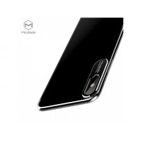 MCDODO ochranný kryt s hliníkovou vrstvou na ochranu fotoaparátu pre Apple iPhone XS / iPhone X – priesvitný čierny