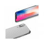 MCDODO ochranný kryt s plastickým vzorom pre Apple iPhone XS / iPhone X – strieborný