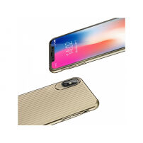 MCDODO ochranný kryt s plastickým vzorom pre Apple iPhone XS / iPhone X – zlatý