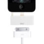 Redukcia / adaptér 30pin konektor na lightning s&nbsp;audio 3,5 mm jack konektorom pre iPhone 6 Plus / 6S Plus - biela