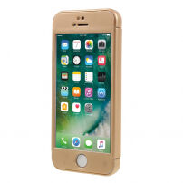 Tvrdený obal pre celý obvod telefónu vrátane ochranného skla pre iPhone SE (2016)/5S/5 – zlatá
