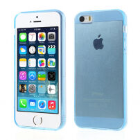 Priehľadný obal pre Apple iPhone S5 / 5S / SE (2016) – modrý