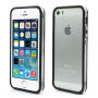 Puzdro / kryt bumper pre Apple iPhone 5 / 5S / SE (2016) – čierny / priehľadný