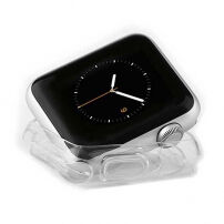 BASEUS ultratenké gumové puzdro pre Apple Watch 38&nbsp;mm (hr. 0,65&nbsp;mm) - priehľadné