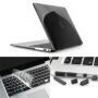 ENKAY Plastový kryt s ochranou klávesov a záslepkami konektorov pre MacBook Air 13" (A1237, A1304, A1369) – čierny