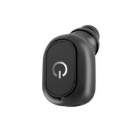 Malé bezdrôtové Bluetooth slúchadlo pre Apple iPhone/iPad – čierne
