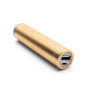 Mini externá batéria/powerbanka 2600 mAh – veľkosť rúžu – zlatá