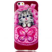 Pružné puzdro / kryt pre Apple iPhone 6 / 6S - Mačka s&nbsp;motýľom