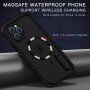 RedPepper nárazuvzdorné vodeodolné puzdro s MagSafe nabíjaním pre iPhone 12 Pro Max - čierne