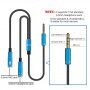 Redukcia / audio prepájací kábel na slúchadlá a mikrofón jack 3,5 mm na 2× jack 3,5 mm - ružový