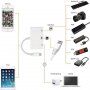 NK-107 3 v 1 Adaptér OTG s lightning konektorom na Ethernet + USB + lightning pre iPhone / iPad - biely