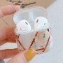 Obal z mäkkého plastu pre AirPods 1 / 2 - svetloružové kvetiny